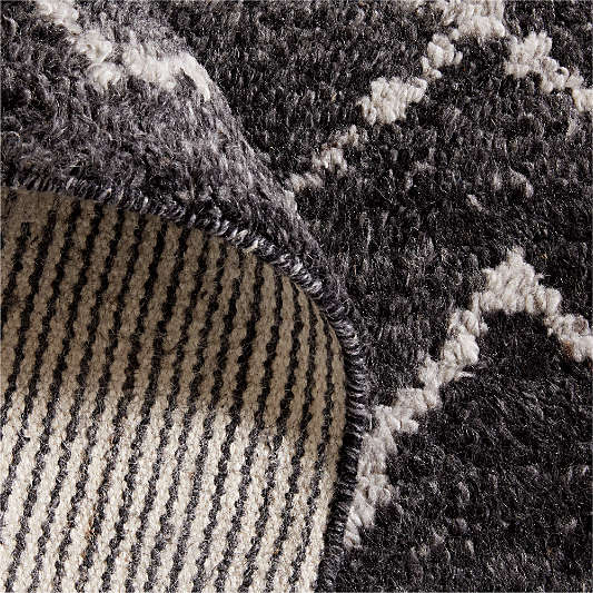 Marseilles Wool Hand-Knotted Charcoal Ivory Area Rug 10'x14'