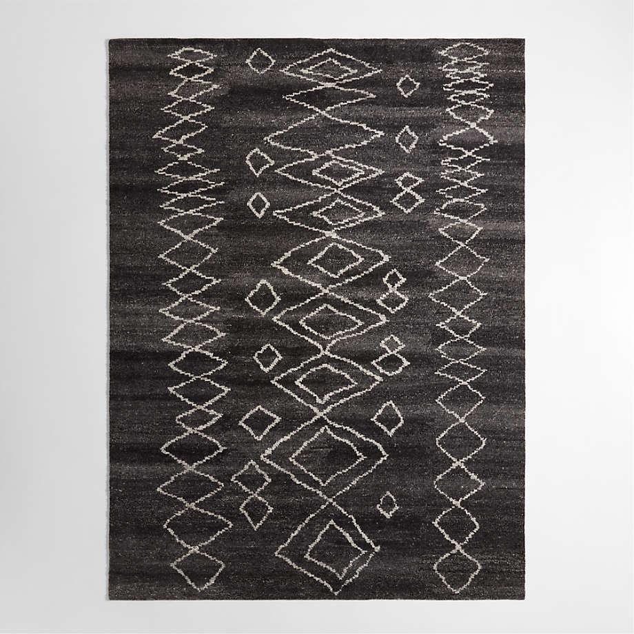 8'x8' Square Rug-Modern Texture Ivory And Charcoal