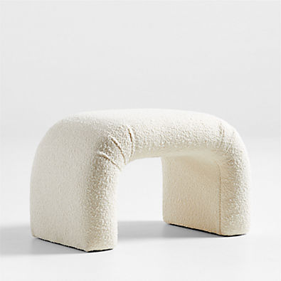 View Martini Small Upholstered Ottoman by Leanne Ford details
