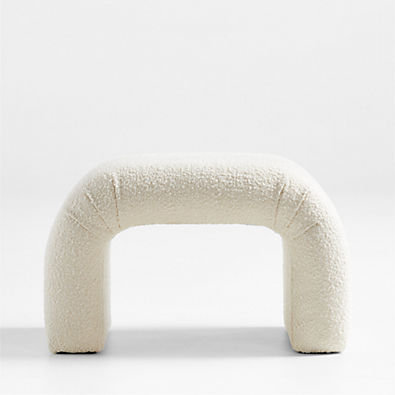 View Martini Small Upholstered Ottoman by Leanne Ford details