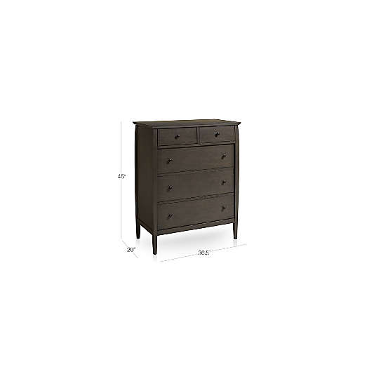 Mason Shadow 5-Drawer Grey Chest