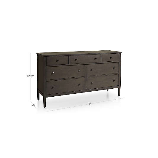 Mason 64" Shadow Grey 7-Drawer Dresser