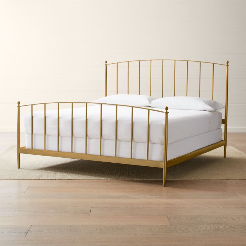 Mason Brass King Bed + Reviews Crate & Barrel