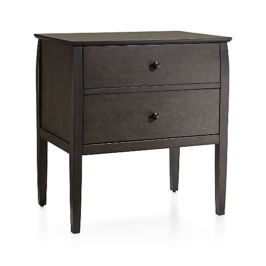 Mason Shadow 2-Drawer Grey Nightstand