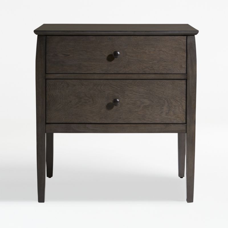 Mason Shadow 2-Drawer Grey Nightstand