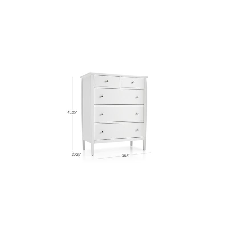 View Mason White 5-Drawer Chest - image 2 of 7