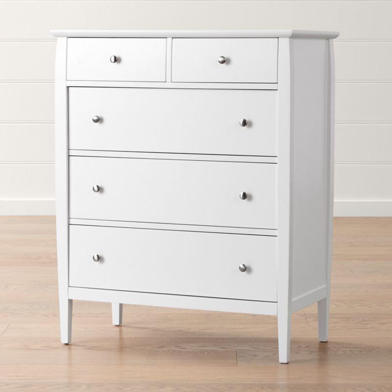 Mason White 5-Drawer Chest + Reviews | Crate & Barrel