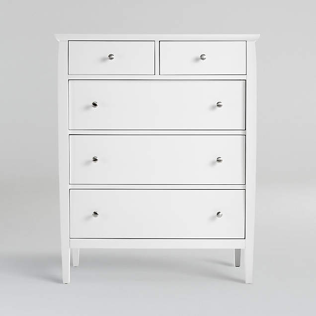 Harbor White 5 Drawer Chest   Reviews Crate Barrel Canada