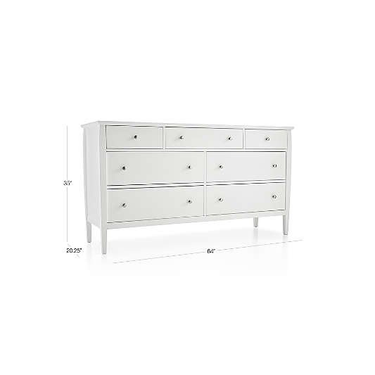 Mason White 7-Drawer Dresser