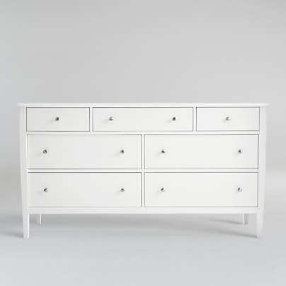 Mason White 7-Drawer Dresser