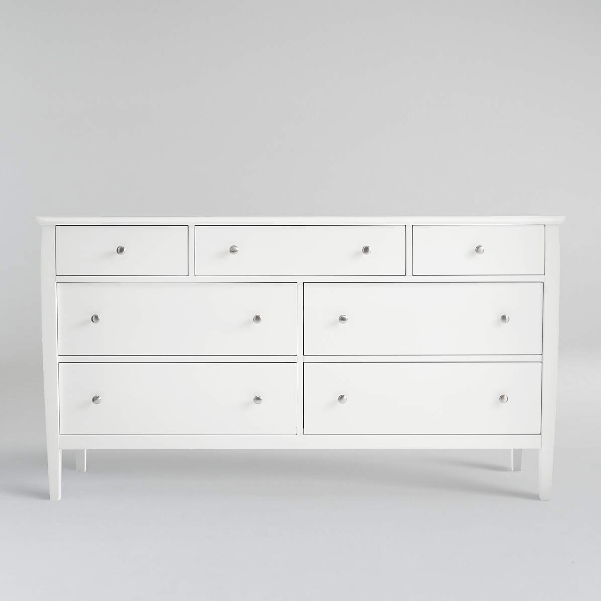 Mason White 7 Drawer Dresser Reviews, White Dresser With Grey Drawers
