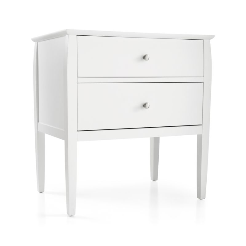 Mason 2-Drawer White Nightstand - image 3 of 8