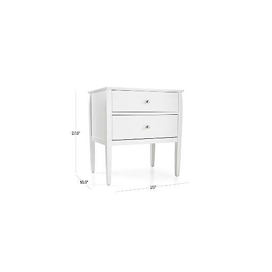 Mason 2-Drawer White Nightstand