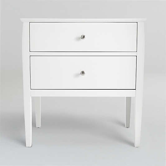 Mason 2-Drawer White Nightstand