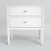 Mason 2-Drawer White Nightstand