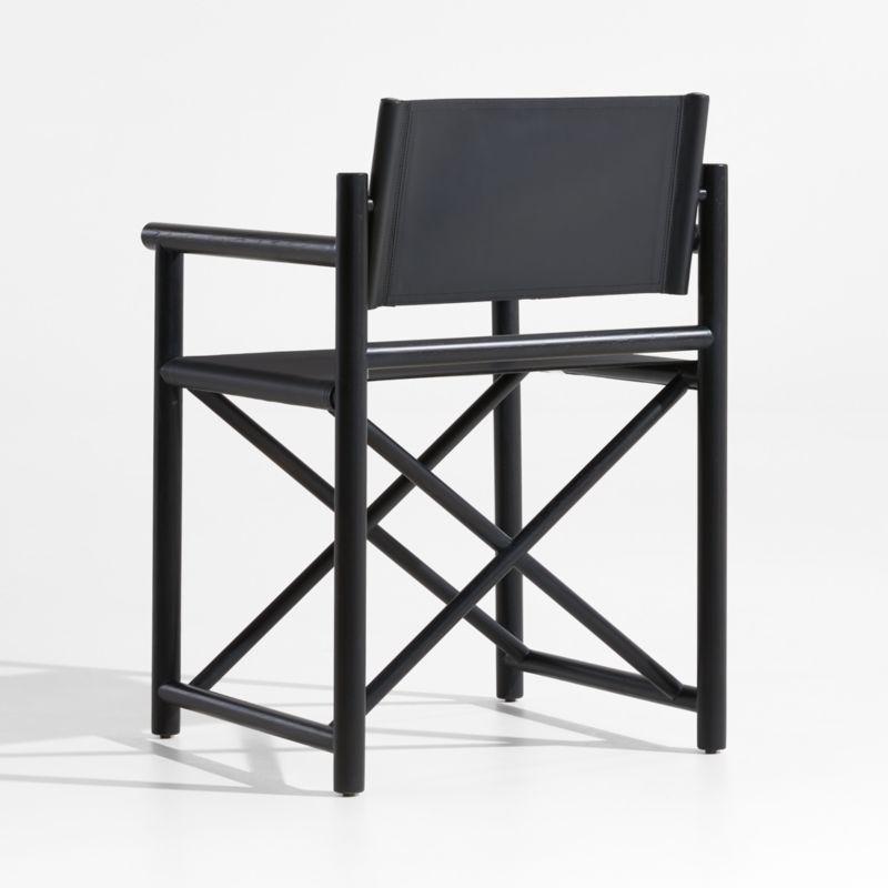 Mast Charcoal Leather Director's Chair by Leanne Ford