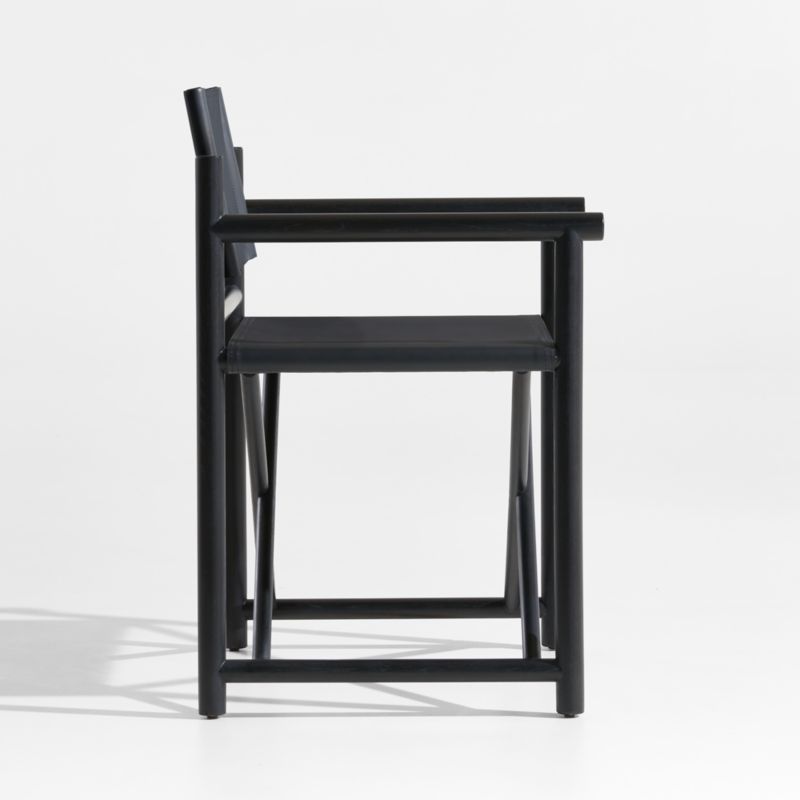 Mast Charcoal Leather Director's Chair by Leanne Ford