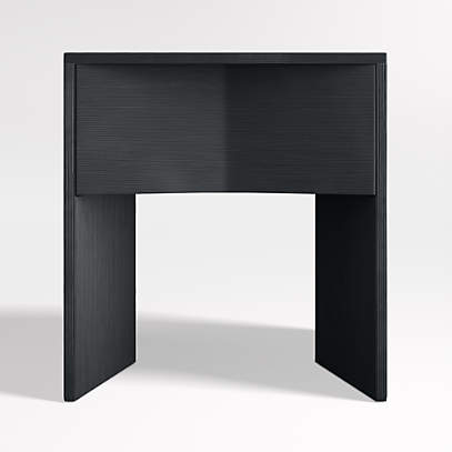 crate and barrel black nightstand