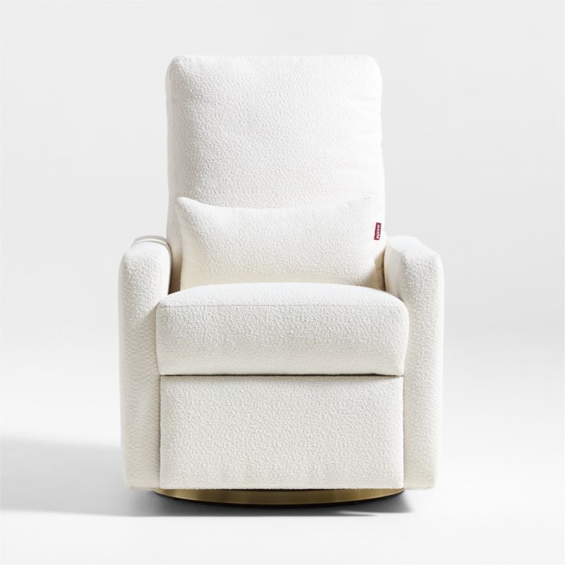 Matera Cream Boucle Nursery Swivel Power Recliner Chair - image 2 of 8