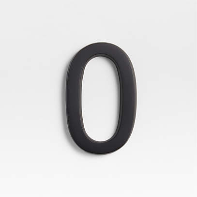 4 Matte Black Metal House Numbers