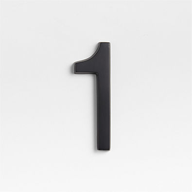 View 4" Matte Black Metal House Number 1 details