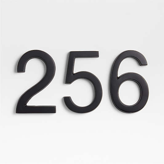 4" Matte Black Metal House Number 0