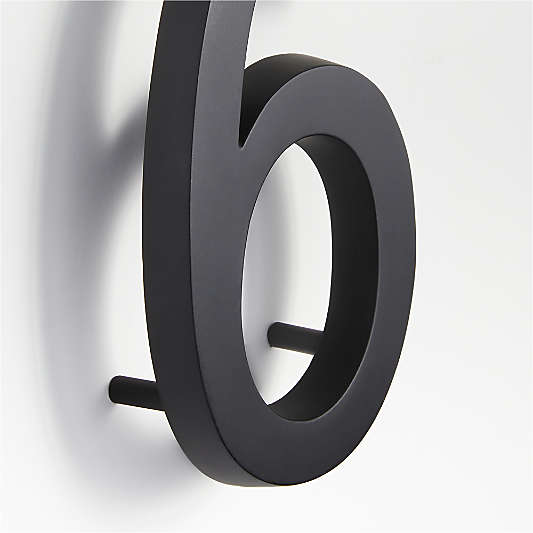 4" Matte Black Metal House Number 1