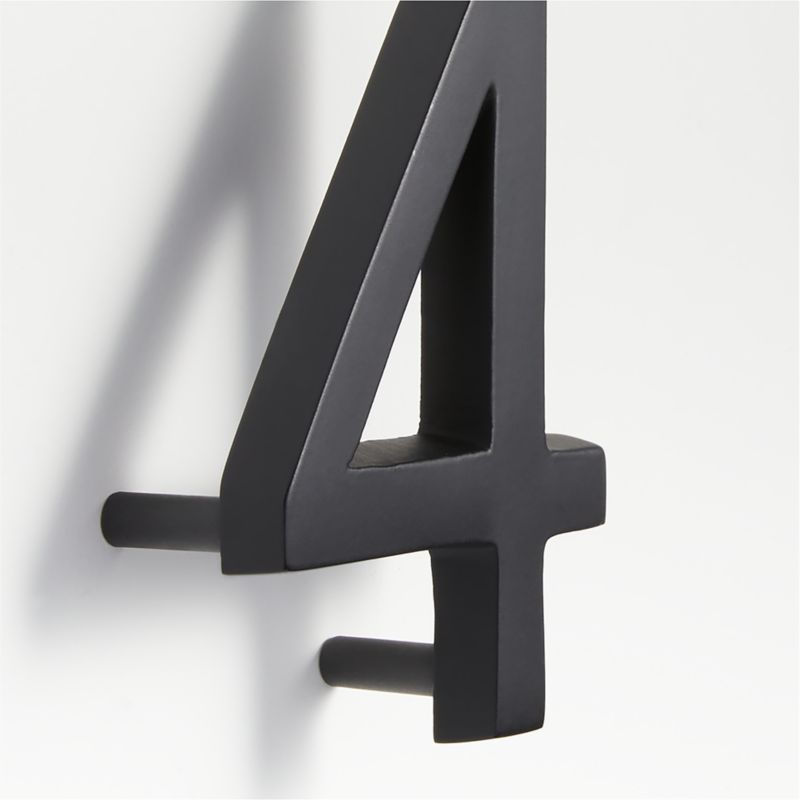 6" Matte Black Metal House Number 6 - image 5 of 6