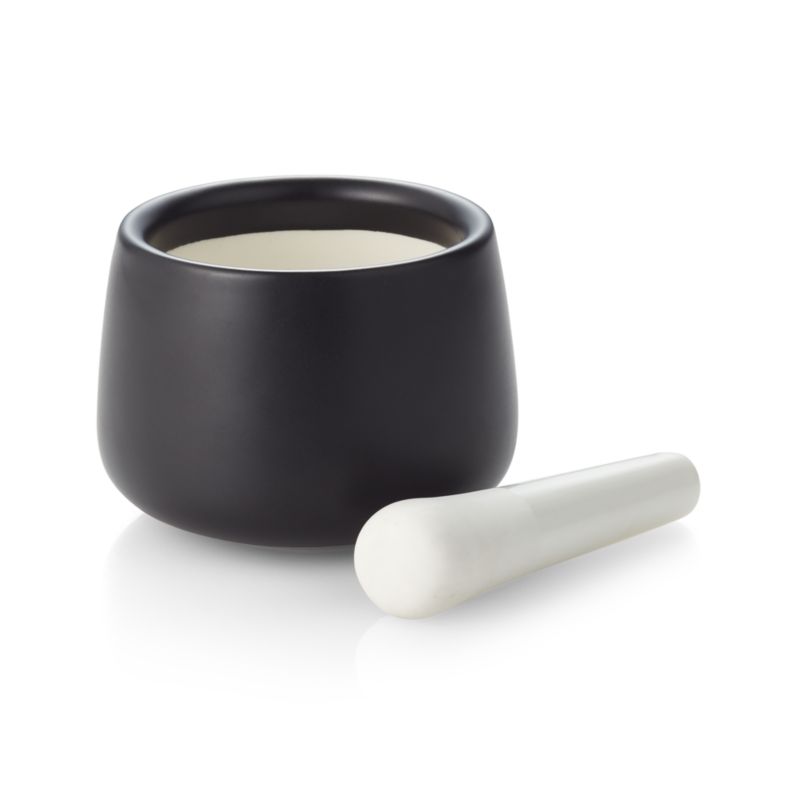 Matte Black Mini Mortar and Pestle