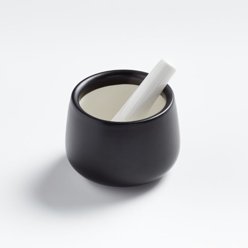 Matte Black Mini Mortar and Pestle