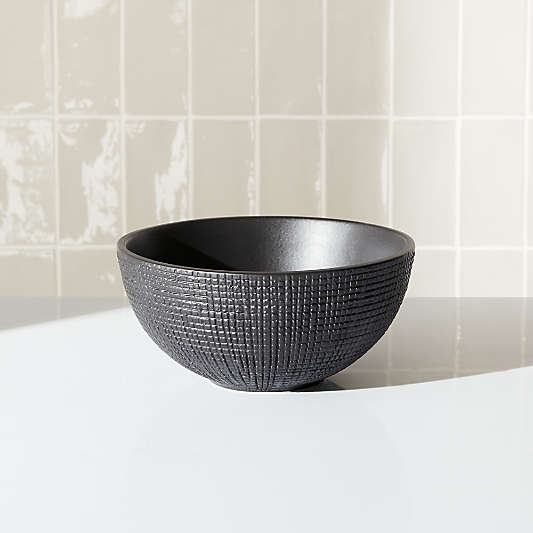 Matte Black Medium Ceramic Bowl