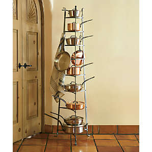 Small Grey Ceiling Pot Rack in Pot Racks, Crate and Barrel