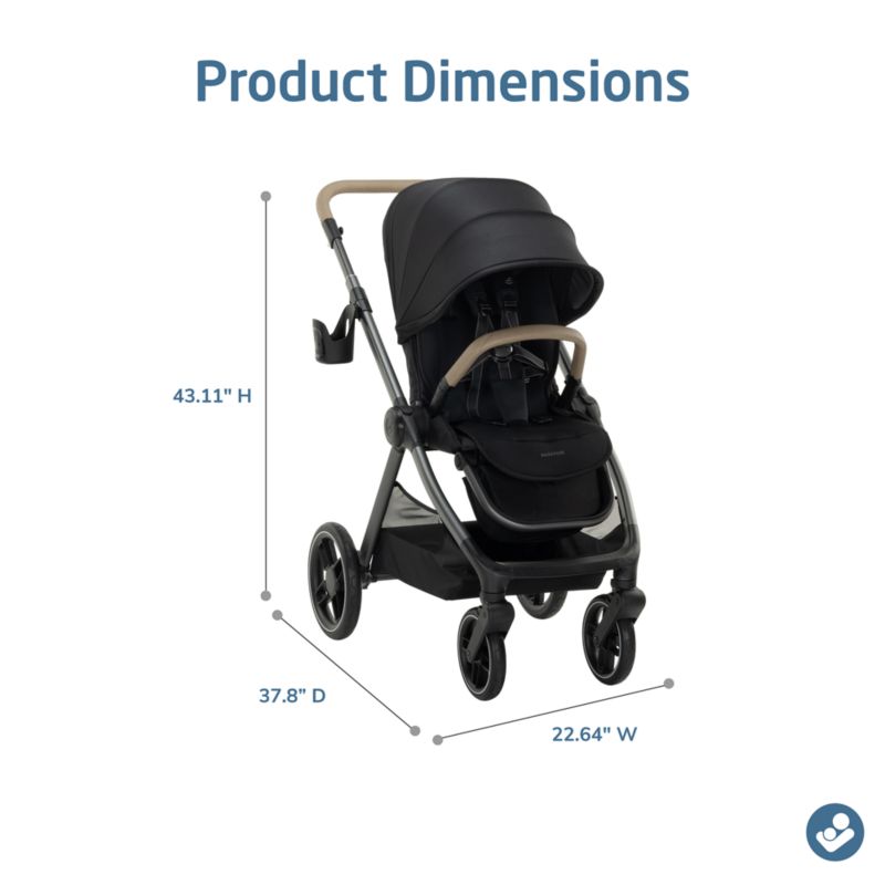 Maxi-Cosi Oxford Cabin Caspian Caviar Lightweight Travel Baby Stroller - image 5 of 7