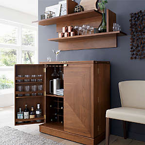 Crate barrel deals bar cabinet