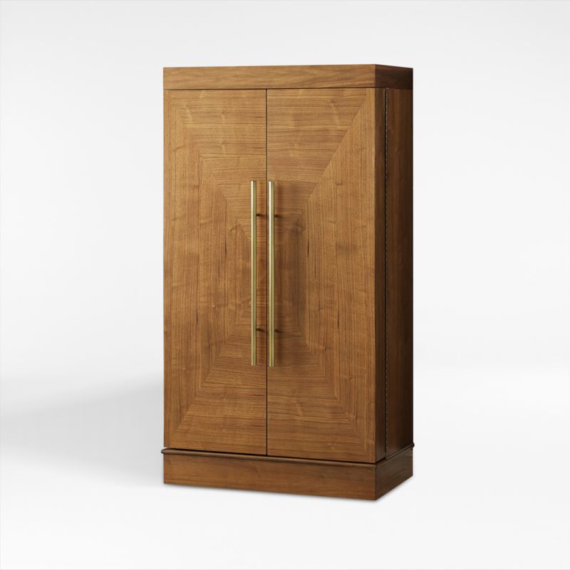 Maxine Large Walnut Wood Wine Bar Cabinet with Storage - image 7 of 10