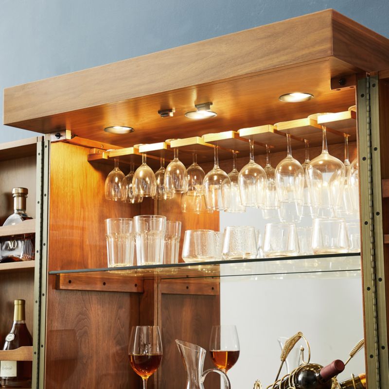 Maxine Large Walnut Wood Wine Bar Cabinet with Storage - image 3 of 10