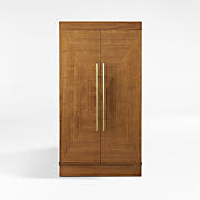 Mota Natural Burl Wood Bar Cabinet