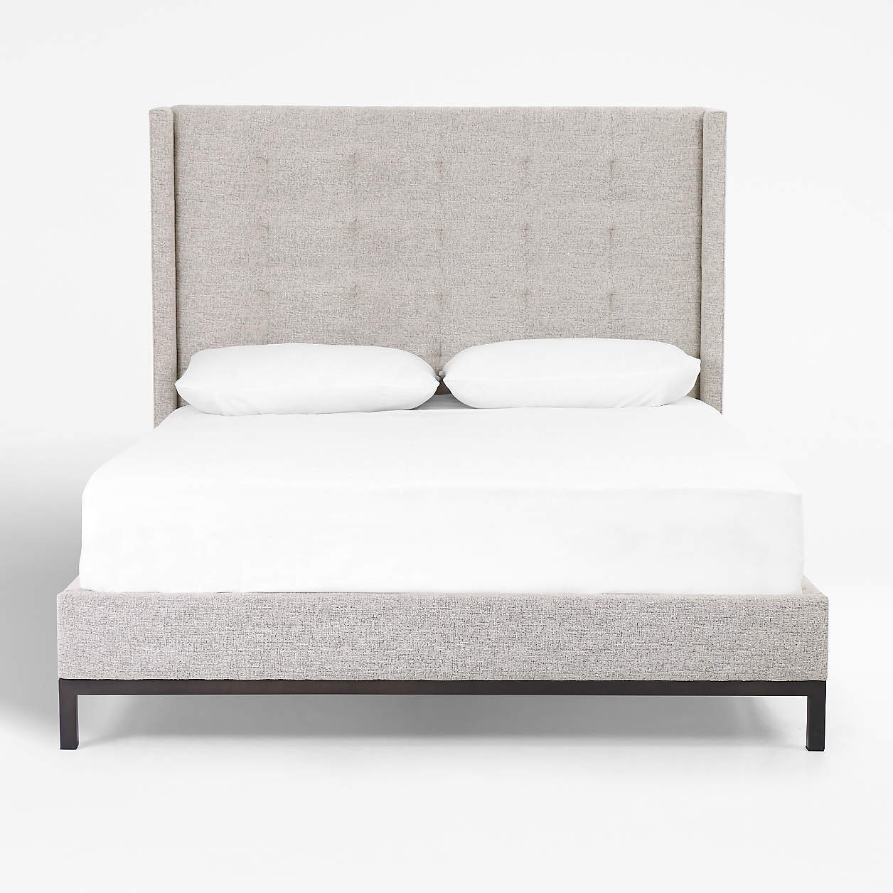 Maxwell King Linen 55" Bed + Reviews Crate & Barrel