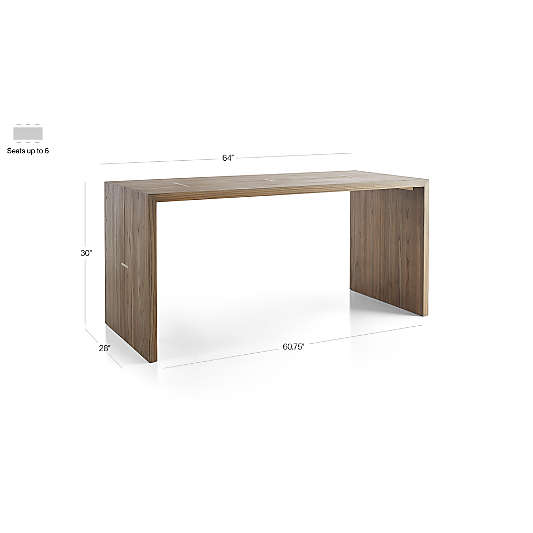 Maxwell 64" Waterfall Table