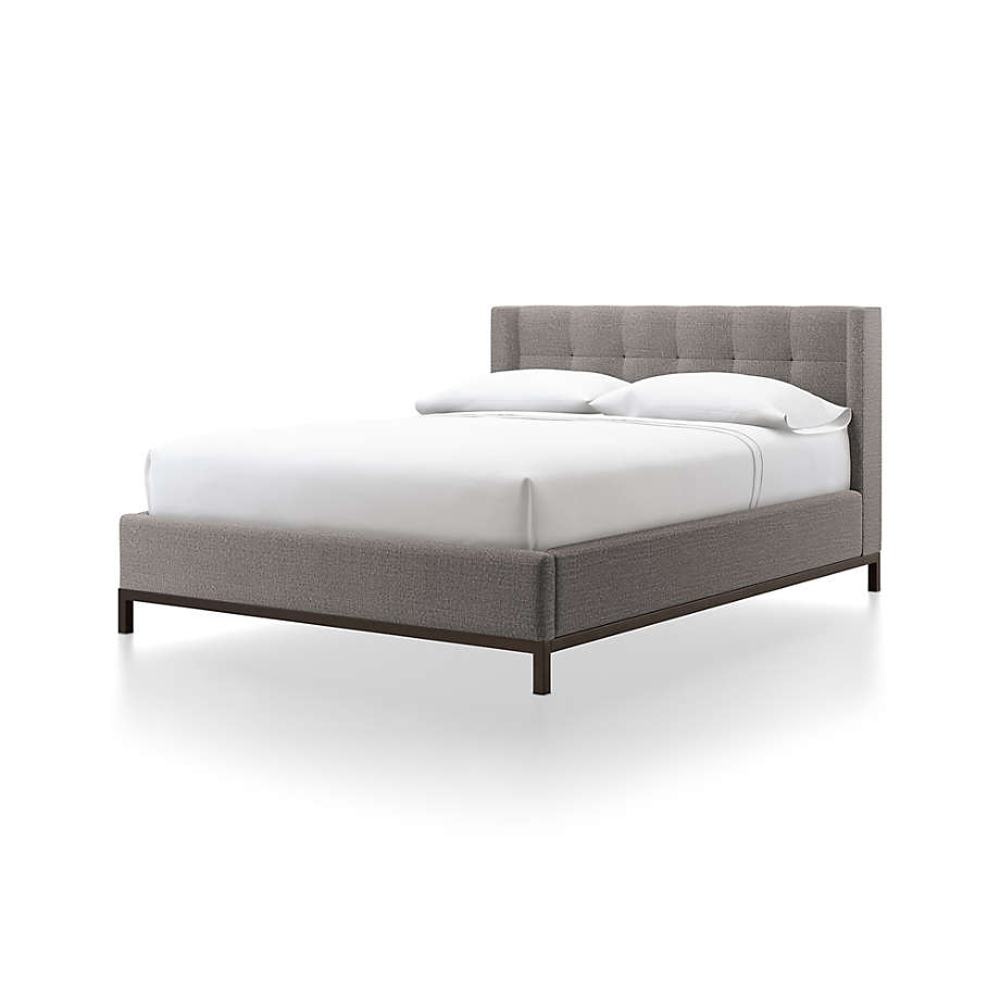Maxwell King Grey Tufted Bed