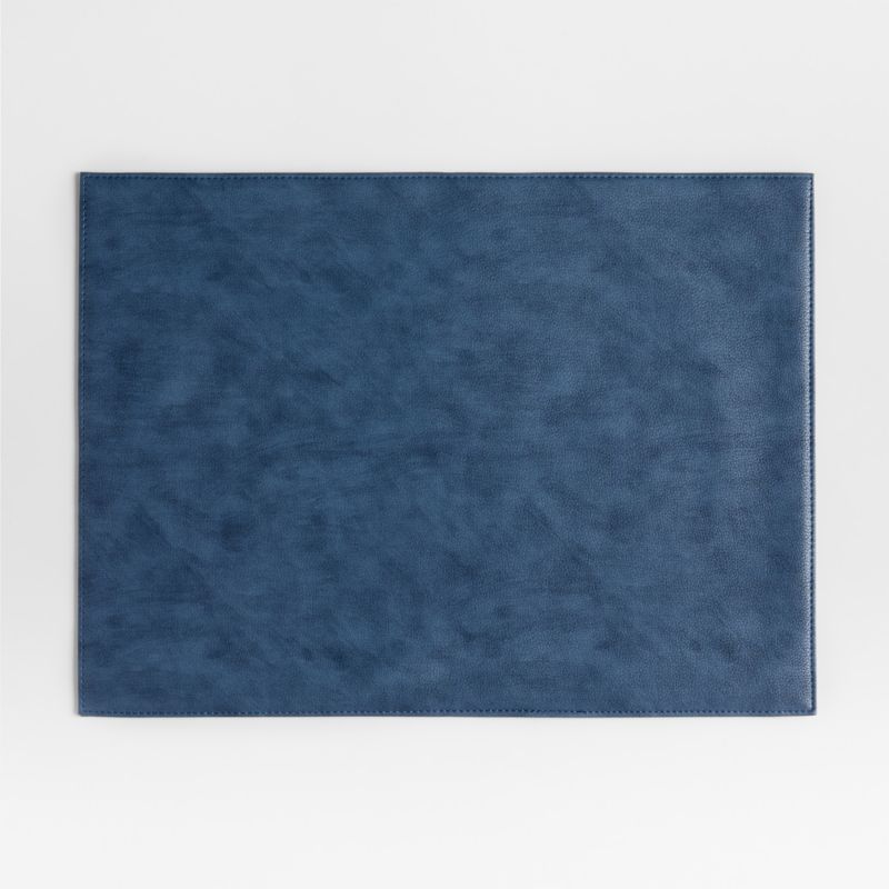 Maxwell Rectangular Blue Easy-Clean Placemat + Reviews | Crate & Barrel