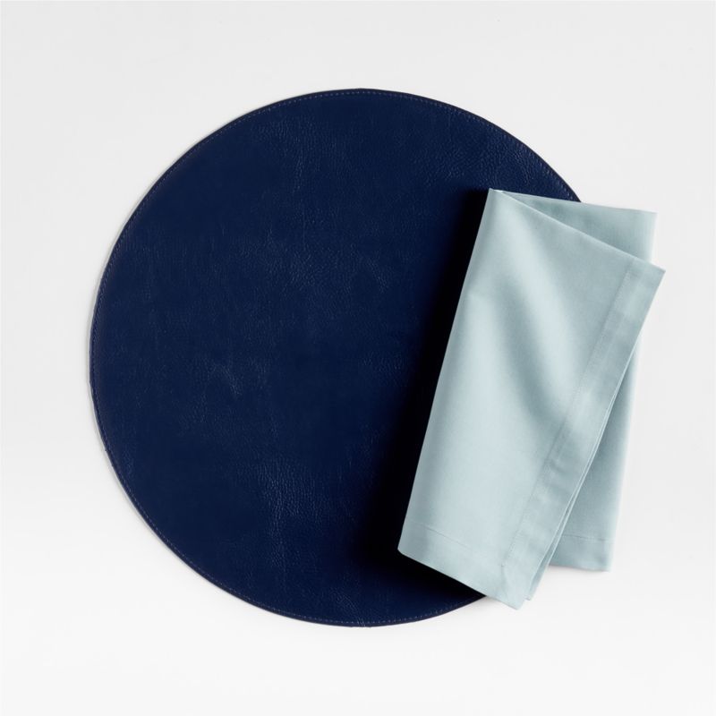 Maxwell Round Navy Blue Easy-Clean Placemat - image 2 of 5