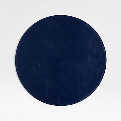 View Maxwell Round Navy Blue Easy-Clean Placemat details