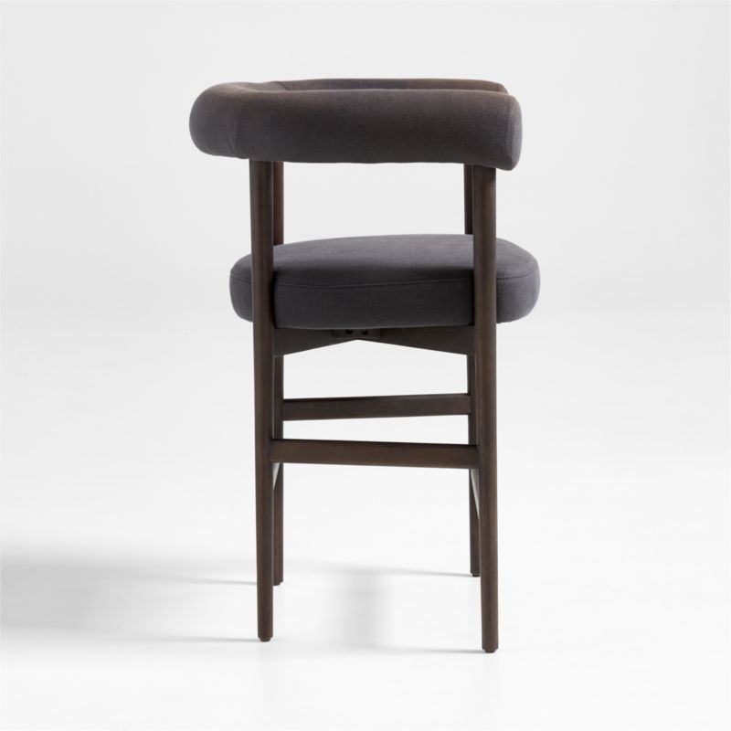 Mazz Charcoal Curved Counter Stool by Leanne Ford