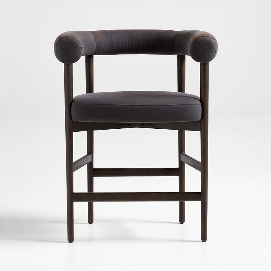 Mazz Charcoal Curved Counter Stool by Leanne Ford + Reviews Crate