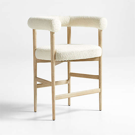 Mazz Bouclé Counter Stool by Leanne Ford