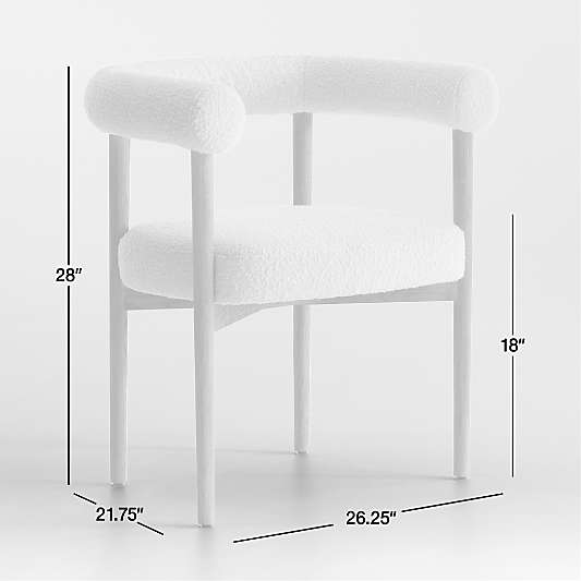 Mazz Boucle Dining Chair by Leanne Ford