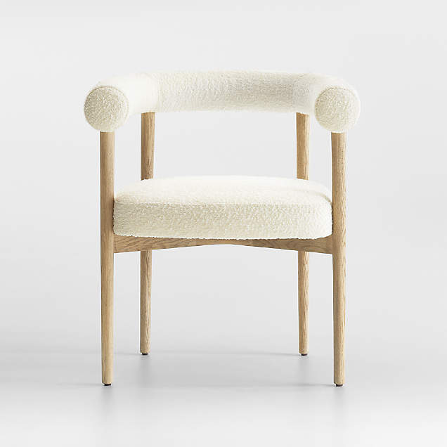 Camille Bouclé Dining Chair + Reviews | Crate & Barrel