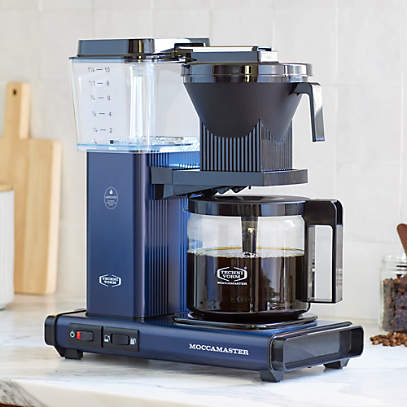 Navy blue shop coffee maker