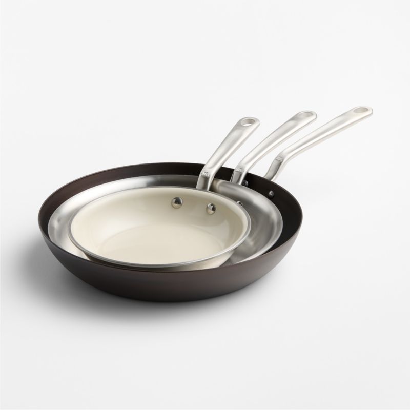 Made In Stainless Clad 3-Piece Fry Pan Set with Stainless Steel Hardware - image 2 of 3